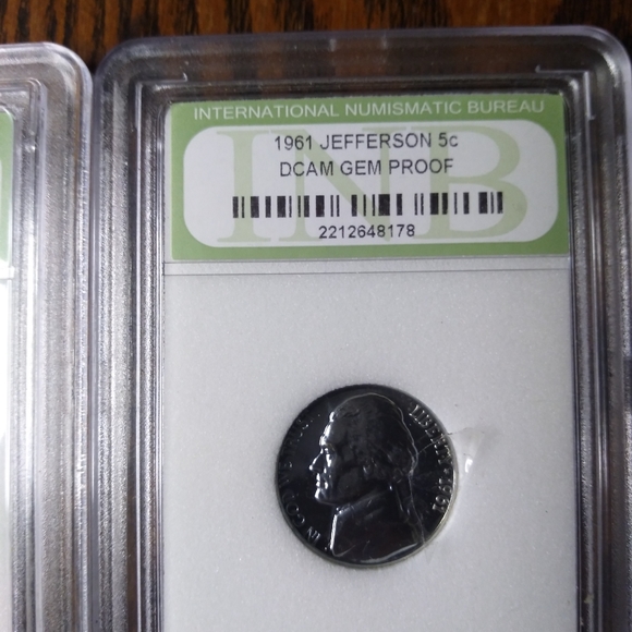 5 gem proof uncirculated nickel coin slab set of  proof nickels. - Picture 7 of 16